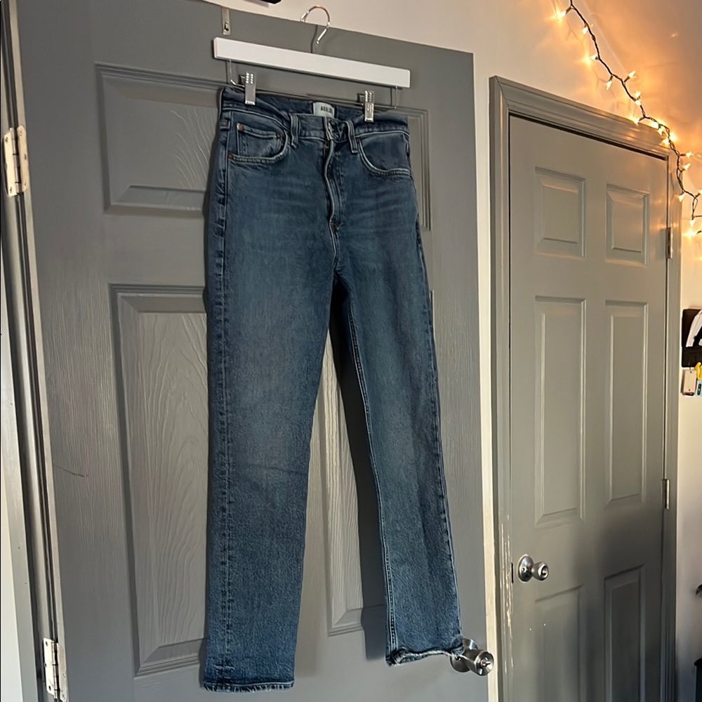 Agolde Blue Straight Leg Jeans
